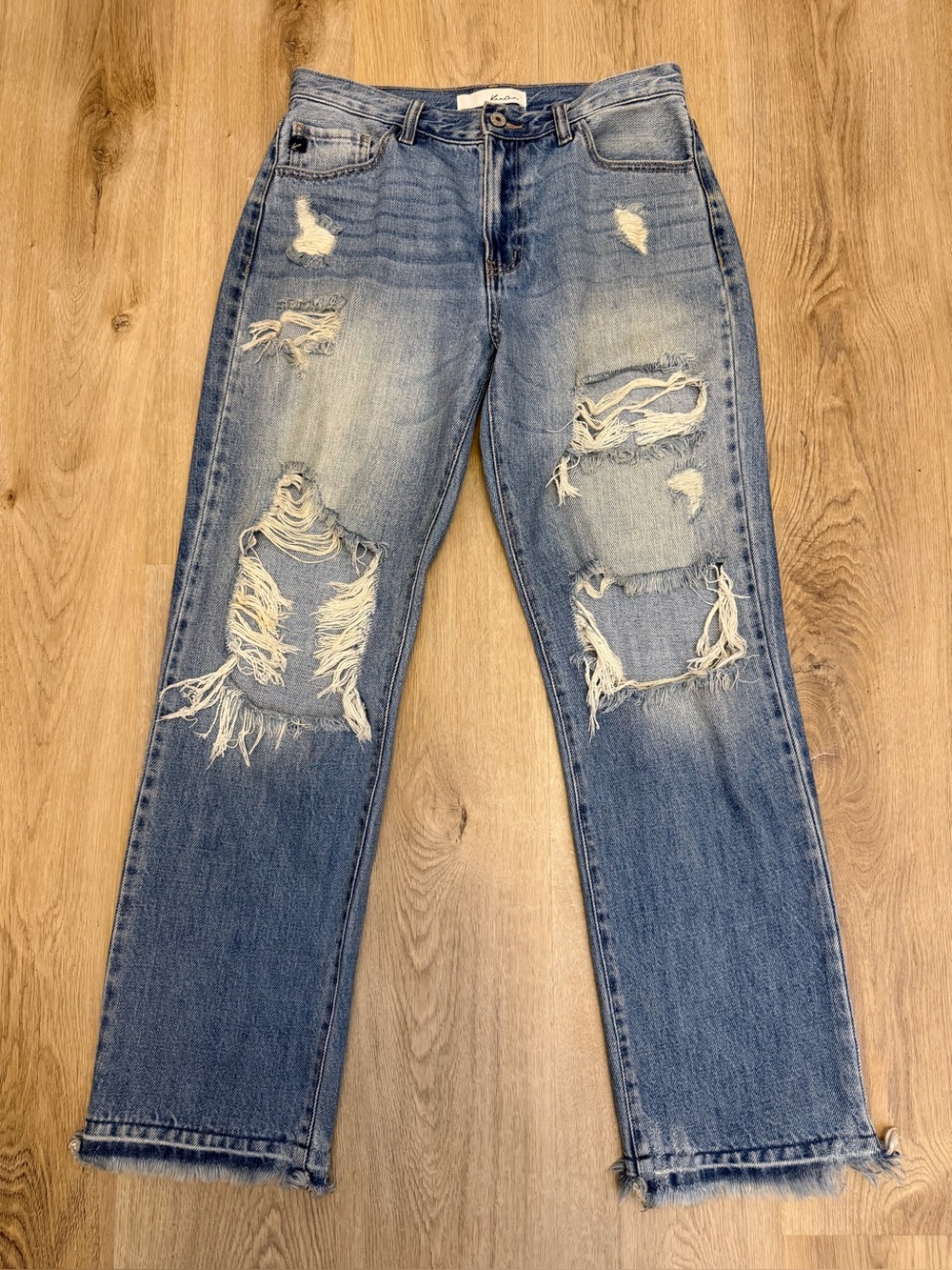 KanCan Distressed Light Blue Ripped Jeans